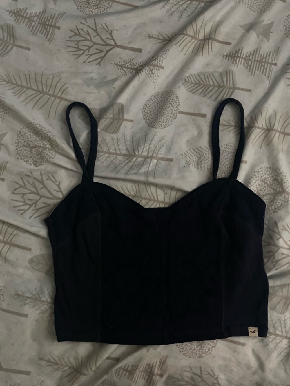 Hollister Black Cropped Tank Top
